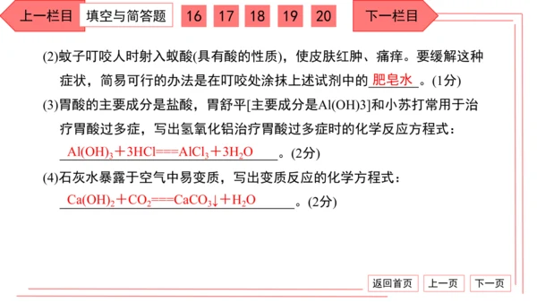 人教版化学九年级下册期中检测卷 习题课件（35张PPT）