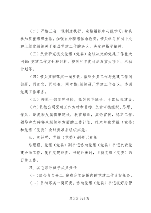 公司党委（党组）及领导班子成员党建工作责任清单.docx