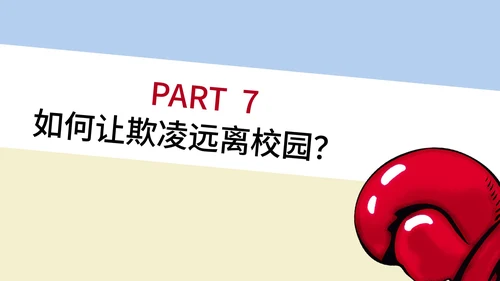 卡通风反对校园暴力教育汇报PPT模板