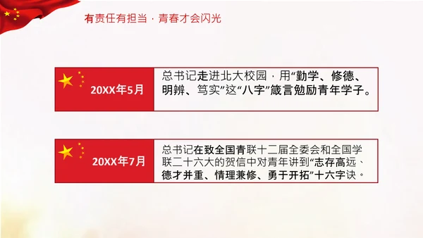 青年观团委共青团成立100周年讲话PPT模板