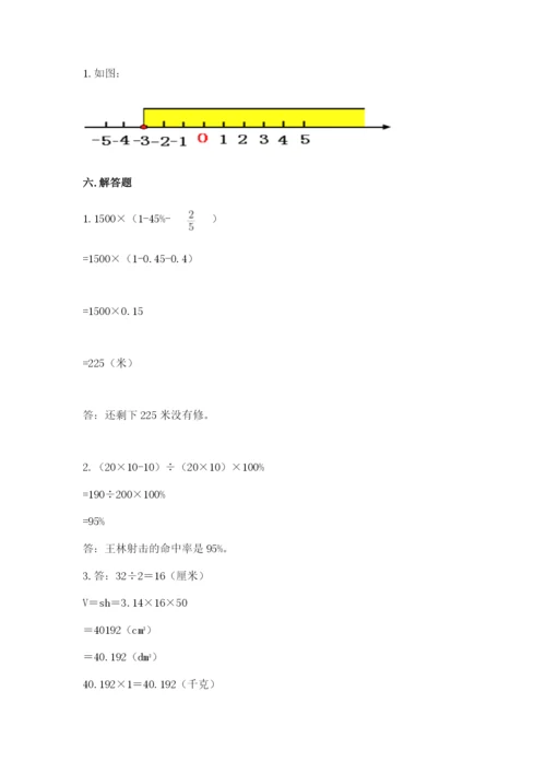 小升初六年级期末试卷【研优卷】.docx