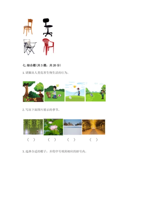 教科版小学二年级上册科学期末测试卷及完整答案（网校专用）.docx