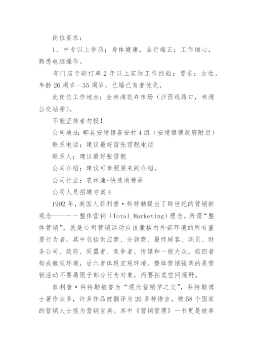 公司人员招聘方案.docx