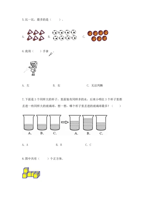 人教版一年级上册数学期中测试卷完美版.docx