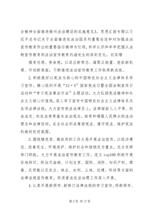 乡镇年普法依法治理工作半年总结.docx