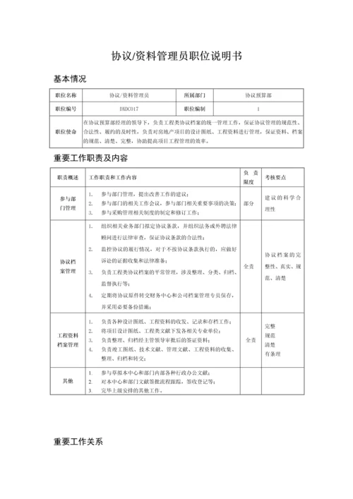 成本合约招标采购岗位说明书.docx