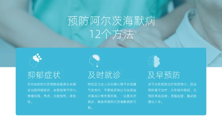 阿尔茨海默症科普通用PPT模板