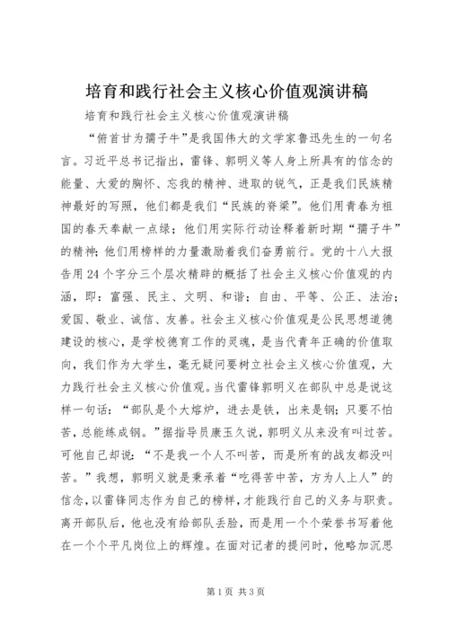 培育和践行社会主义核心价值观演讲稿 (2).docx