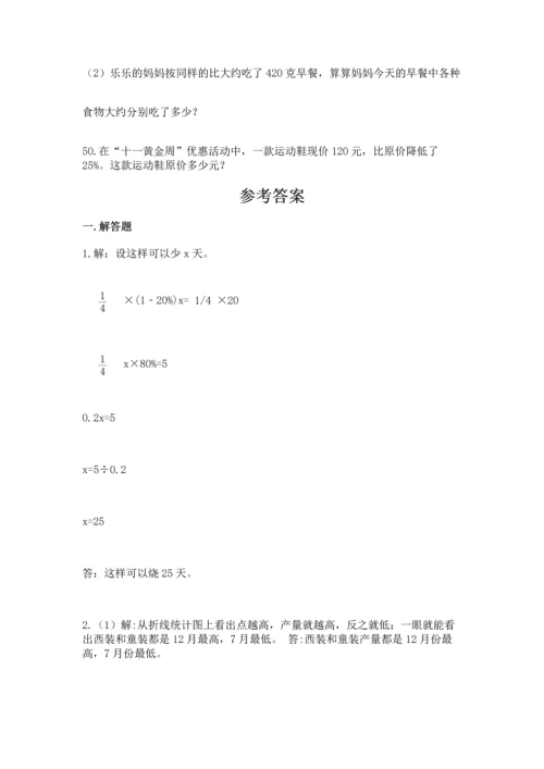 六年级小升初数学应用题50道必考.docx