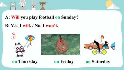 Module5Unit2 On Monday,I'll go swimming.课件(共35张PPT