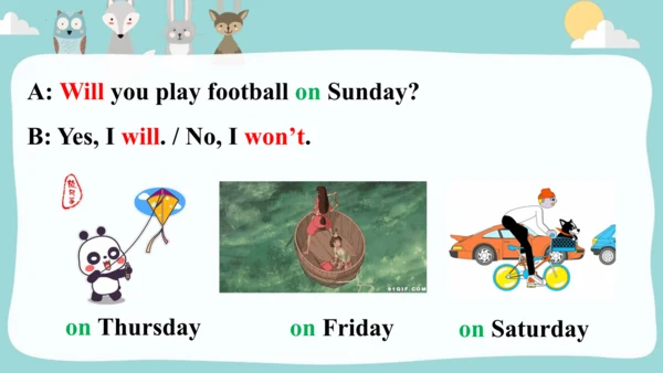 Module5Unit2 On Monday,I'll go swimming.课件(共35张PPT