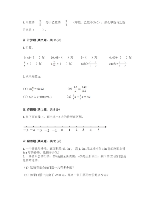 人教版六年级下册数学期末测试卷【研优卷】.docx