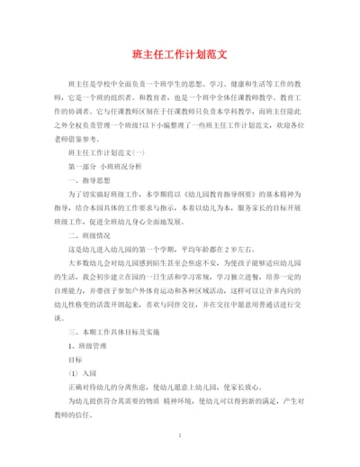 精编之班主任工作计划范文24.docx