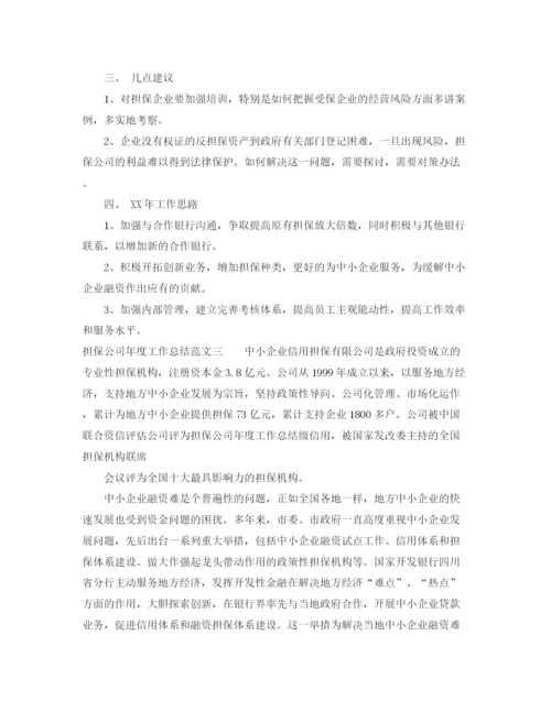 精编之担保公司年度工作总结范文.docx