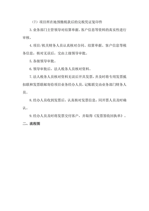 工程项目增值税专用发票开票流程