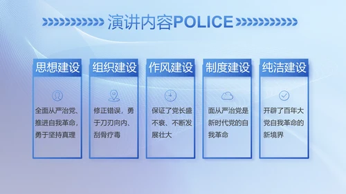 蓝色大气公安警察工作汇报动态PPT