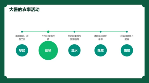 绿色现代商务十四节气大暑介绍PPT模板