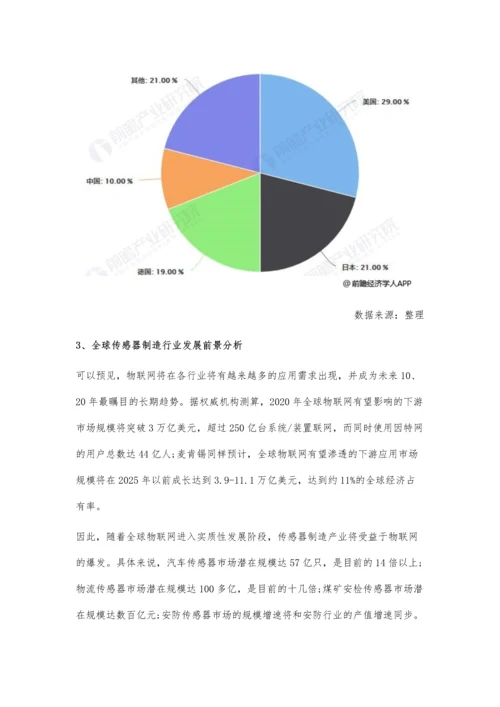 全球传感器行业市场现状及发展前景分析-预测2024年市场规模将突破3000亿.docx