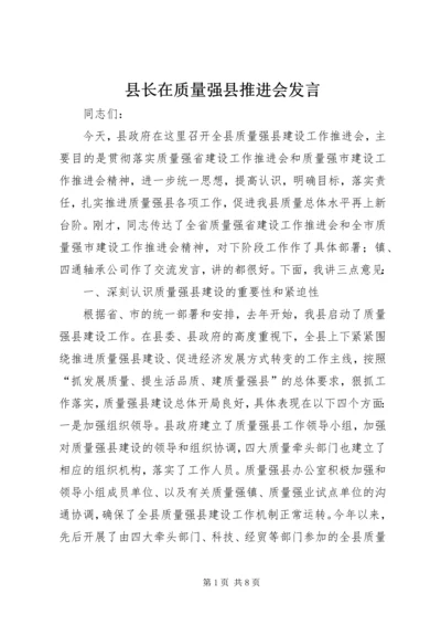 县长在质量强县推进会发言.docx