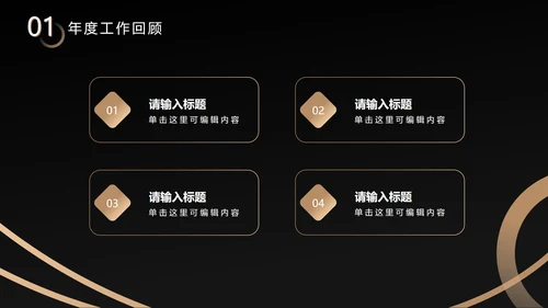 黑金不规则约商简务PPT模板