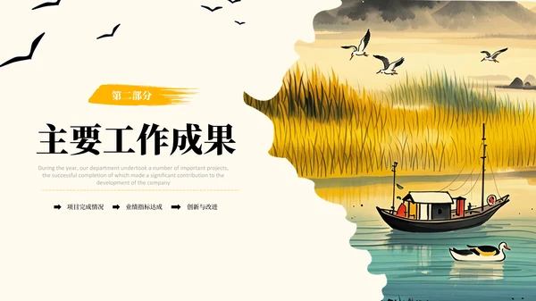 中国风年终总结汇报PPT模板