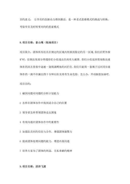 拓展活动项目.docx