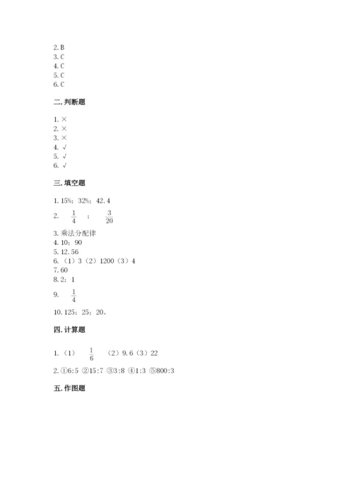2022人教版六年级上册数学期末测试卷附答案【达标题】.docx
