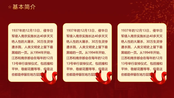 国家公祭日勿忘国耻铭记历史PPT模板