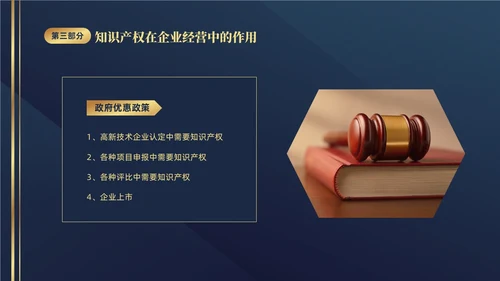 深蓝色简约商务426知识产权企业知识产权培训讲座PPT世界知识产权日