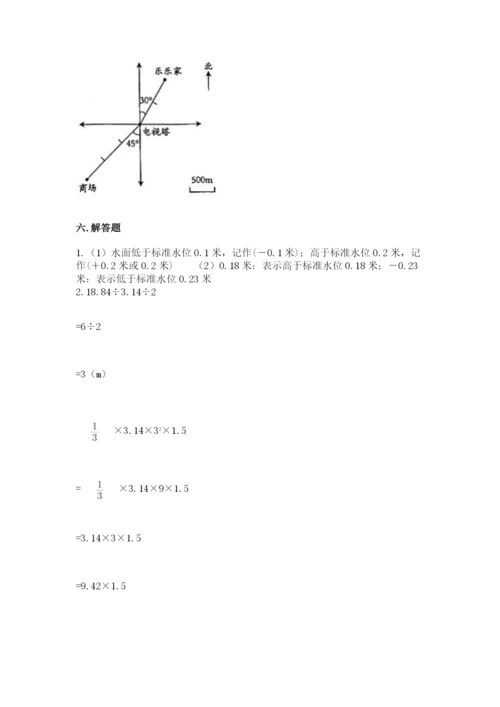 沧州市吴桥县六年级下册数学期末测试卷一套.docx