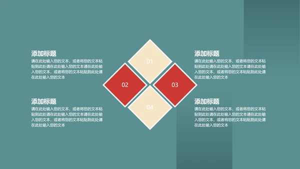 蓝色扁平风总结汇报PPT模板