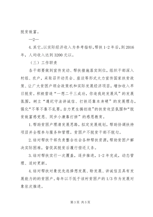 马鞍村精准扶贫结对帮扶工作实施方案 (4).docx