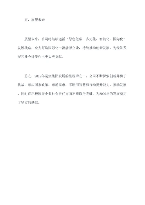 2019年集团工作报告