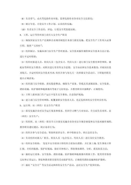 燃气公司运营管理标准规章核心制度.docx