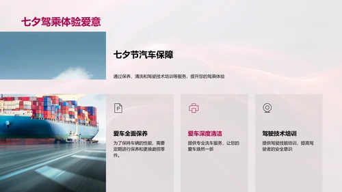 七夕驾乘优惠套餐PPT模板