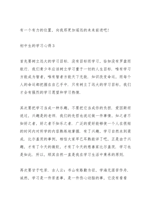 初中生的学习心得范文10篇.docx