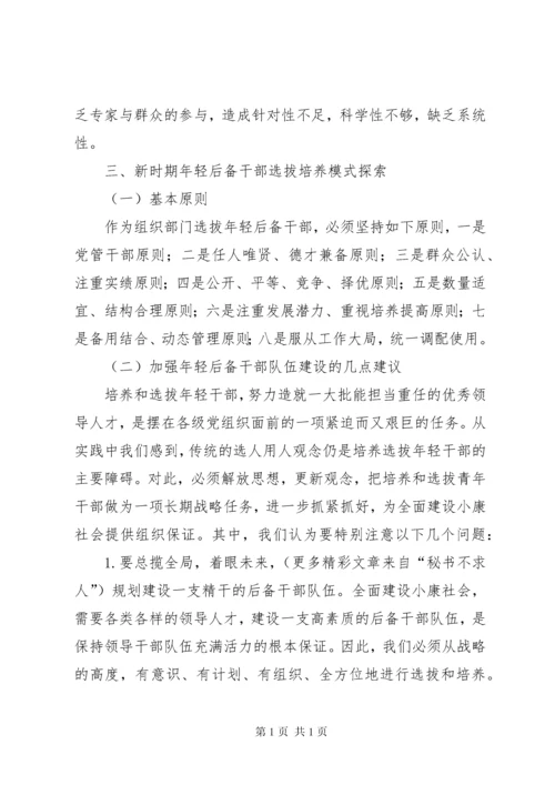 新时期年轻后备干部选拔培养的调研报告 (2).docx