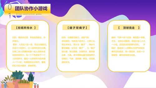 团建小游戏，晨跑PPT模板