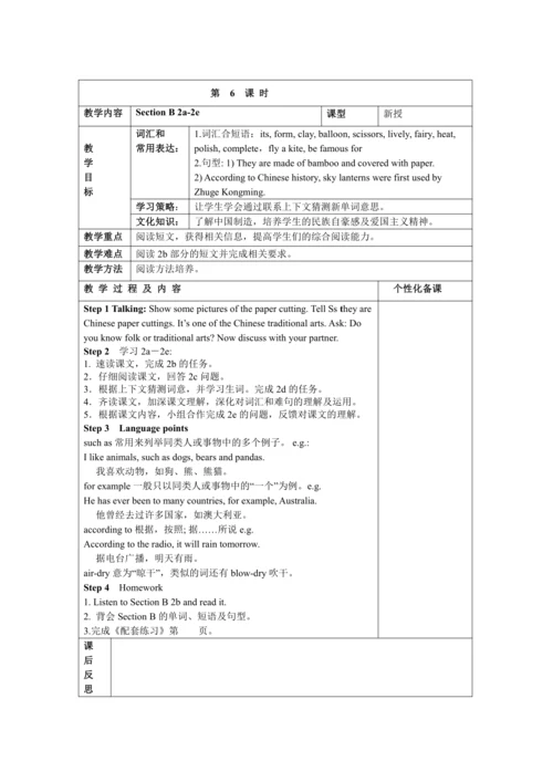 Unit 5 What are the shirts made of? Section B 教学设计