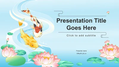 蓝色国潮风二十四节气——夏至PPT主题