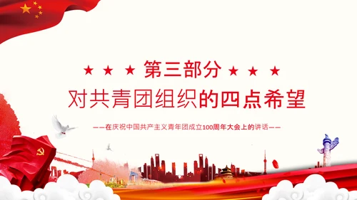 在庆祝共青团成立100周年大会上的讲话PPT