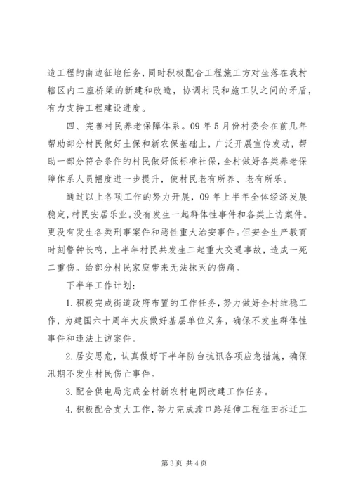 村委会上半年工作总结及下半年工作计划 (2).docx