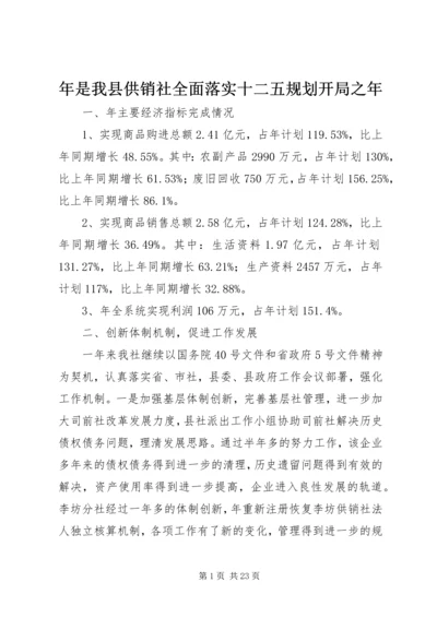 年是我县供销社全面落实十二五规划开局之年.docx