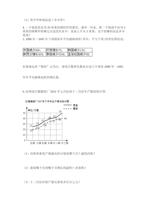 北京版六年级下册期末真题卷含答案【完整版】.docx