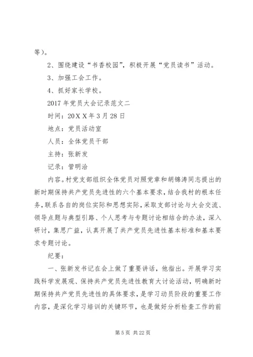 村党员会议记录.docx