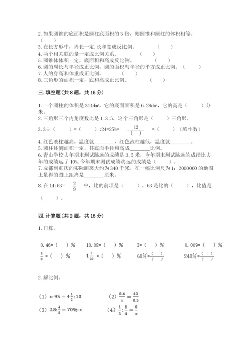 人教版六年级下册数学期末测试卷（名校卷）.docx