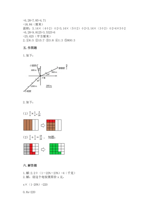 人教版六年级上册数学期末测试卷带答案（能力提升）.docx