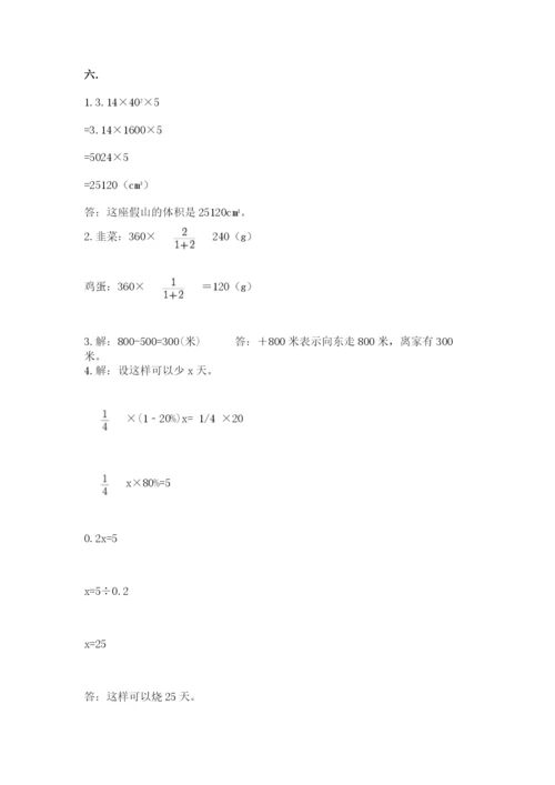 苏教版六年级数学下学期期末测试题精编.docx