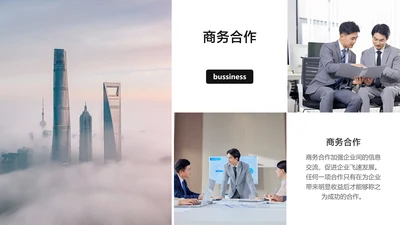 商务风并列关系1项PPT图文页