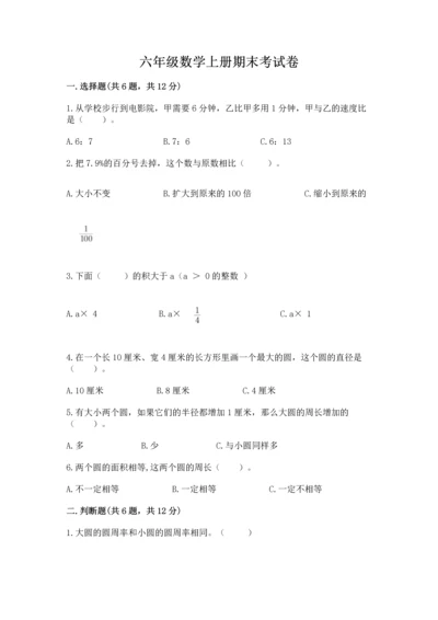 六年级数学上册期末考试卷含完整答案【有一套】.docx